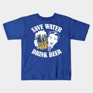 save water drink beer 3 Kids T-Shirt